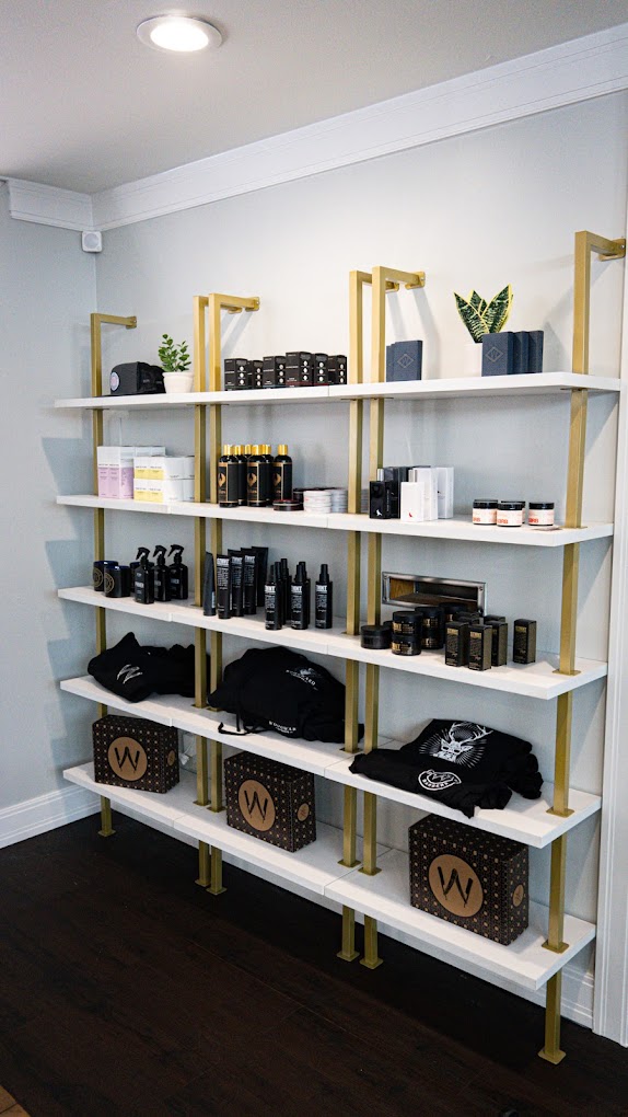 Premium shaving products for hot towel shave at Cherry Barbers Denver